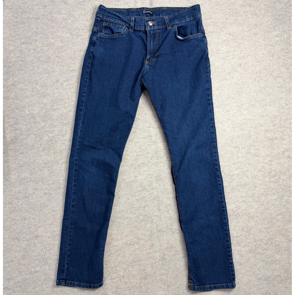 Origin USA Tapered Jeans Mens 32x32 Dark Wash Blue Denim Made in USA Taper Fit